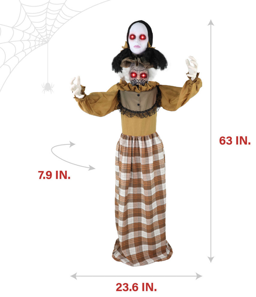 Lifesize Animatronic Haunted Woman, Lights and Sound