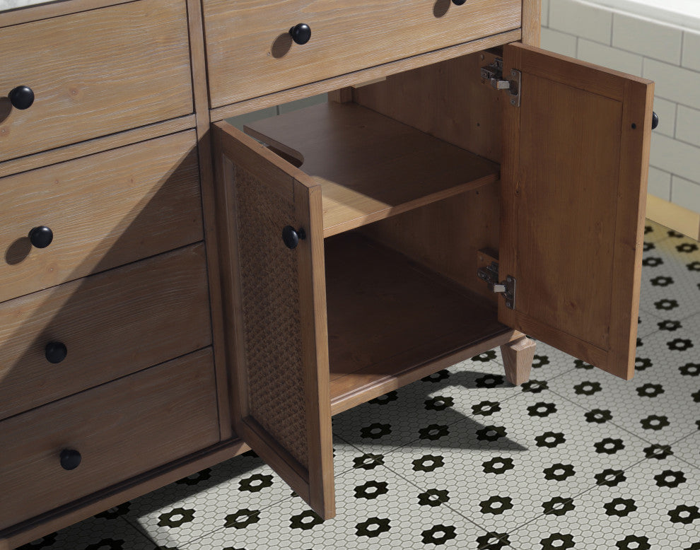 Ari Kitchen and Bath Annie 72" Double Bath Vanity Weathered Fir