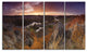Rural Autumn Sunset Panorama, Landscape Canvas Art Print, 48"x28", 4 Panels