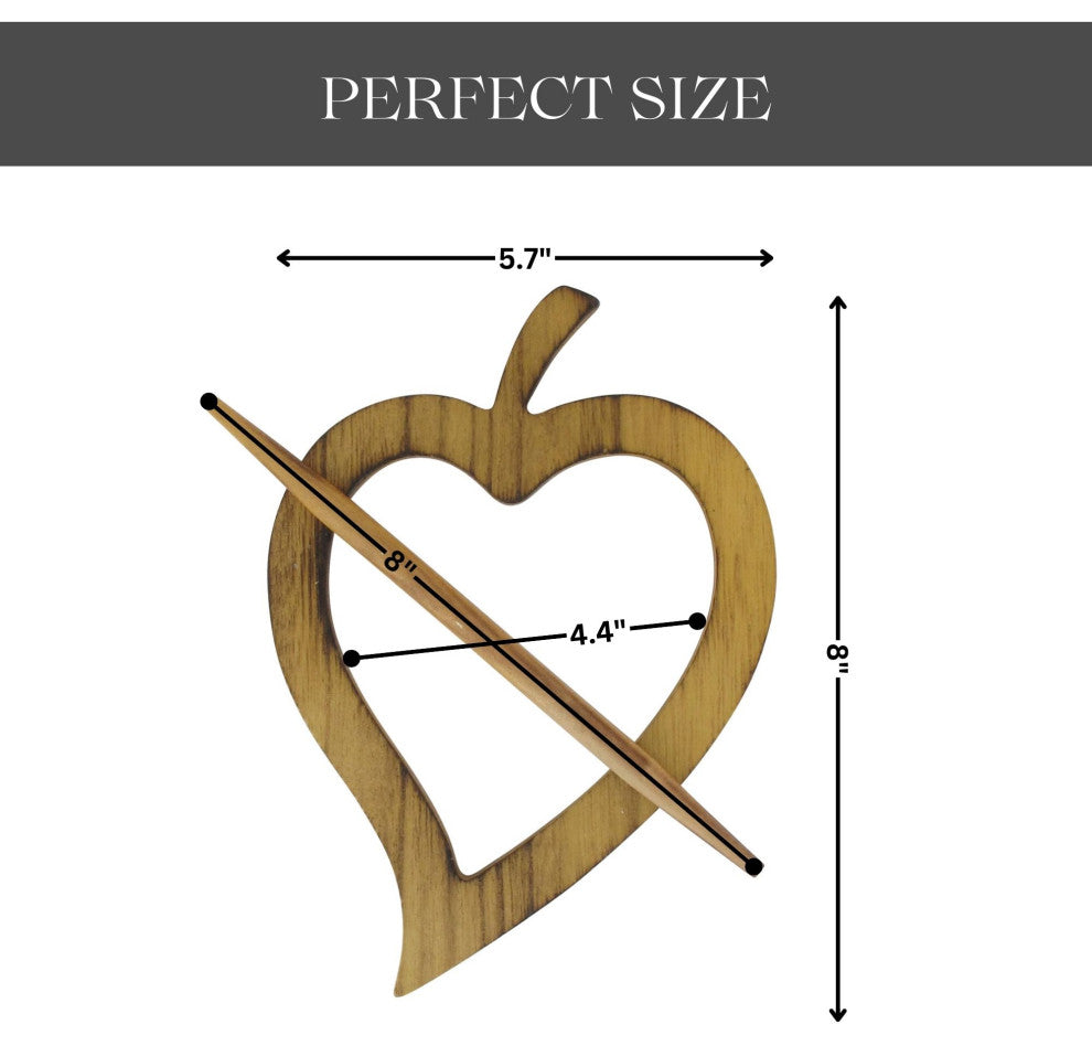 Wooden Heart Curtain Tieback "“ Decorative and Functional Design, Natural, Pack of 2