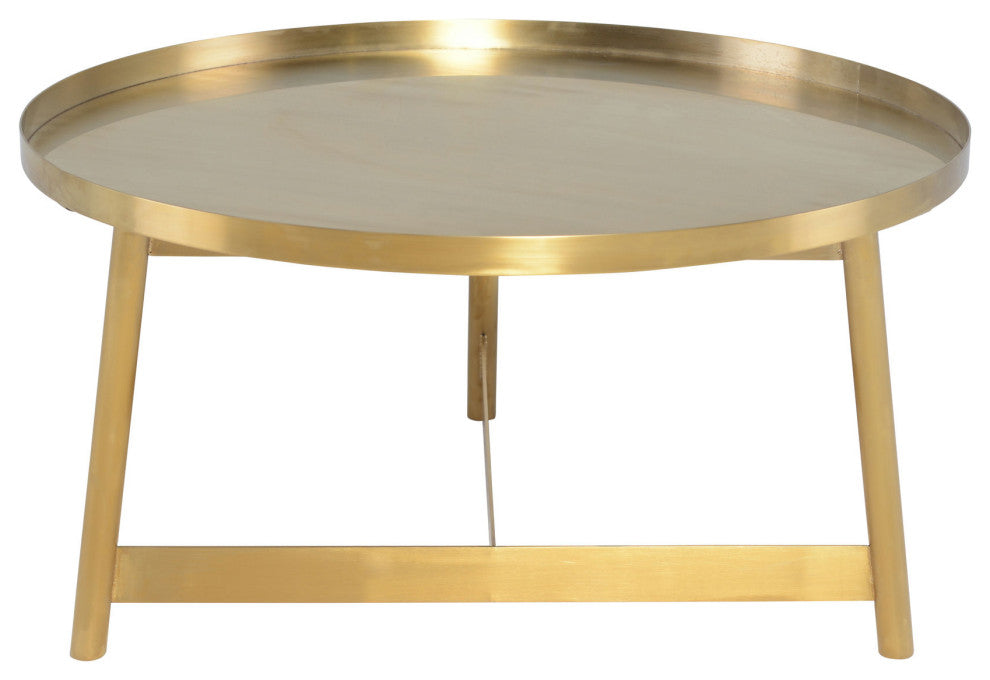 Landon Coffee Table in Brushed Gold Stainless Steel