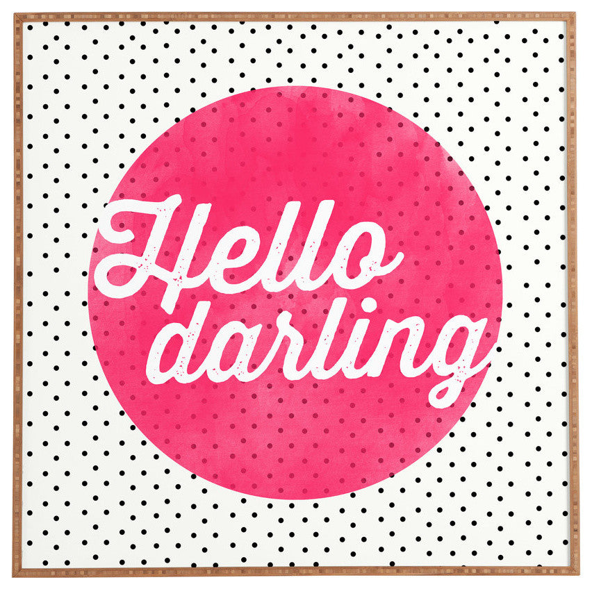 Deny Designs Allyson Johnson Hello Darling Dots Framed Wall Art