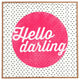 Deny Designs Allyson Johnson Hello Darling Dots Framed Wall Art
