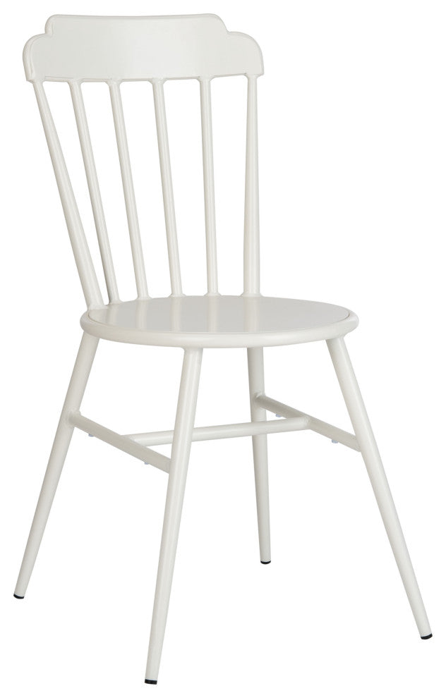 Safavieh Broderick Stackable Outdoor Side Chair, Matte White
