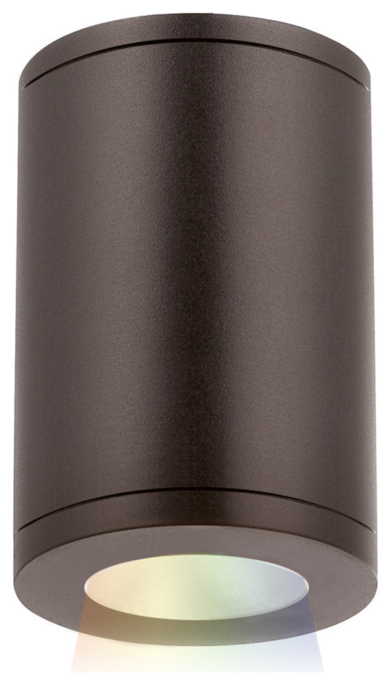 Tube Architectural 5" LED Color Changing Flush Mount Narrow Beam, Bronze