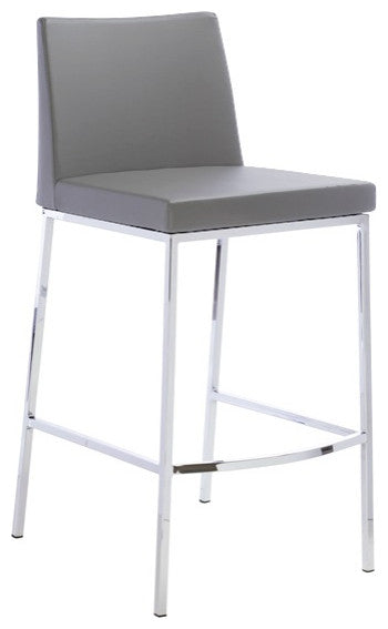 Aelta Counter Stool Gray PU, Set of 2