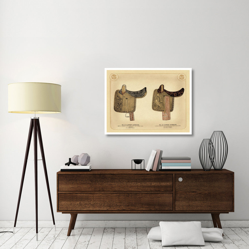 "Saddles and Tack: Ladies' Saddles #1" Digital Paper Print, 42"x32"