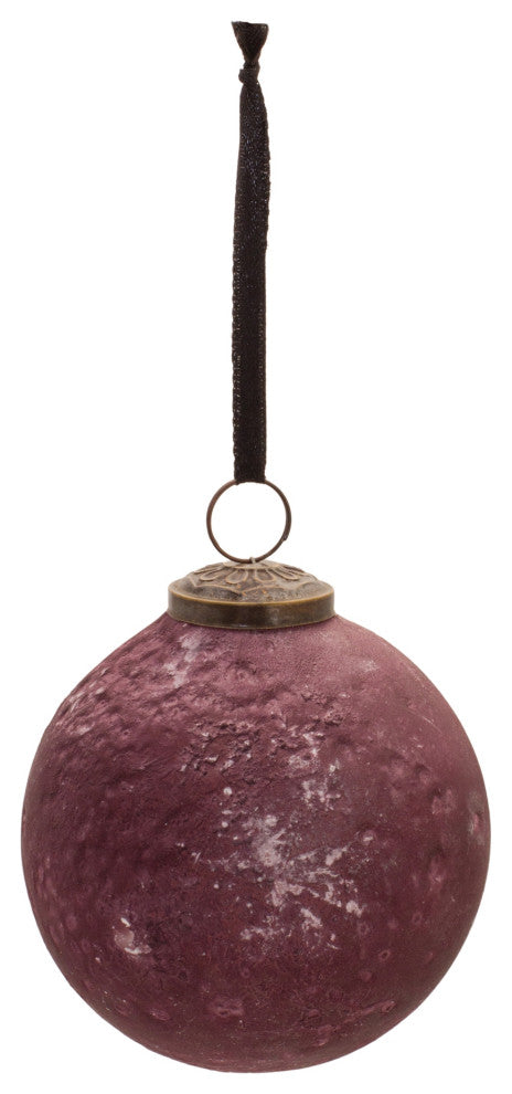 Distressed Glass Ball Ornament, Set of 6