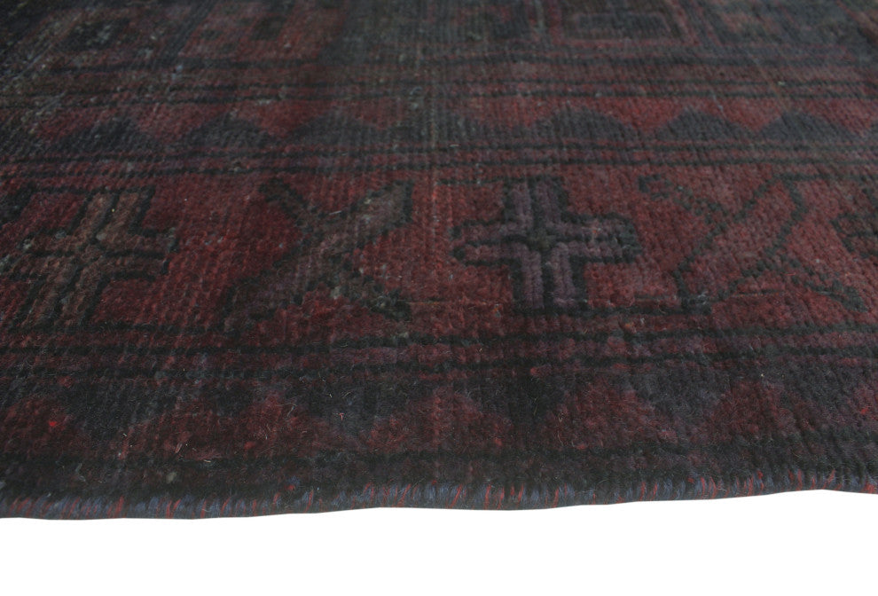 Winchester Kilim Eldric Charcoal/Purple Runner, 3'5x9'5