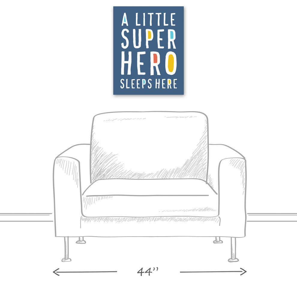 Little Super Hero 16x20 Canvas Wall Art