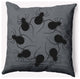 18" x 18" Spider Wreath Indoor/Outdoor Polyester Throw Pillow, Steel Gray
