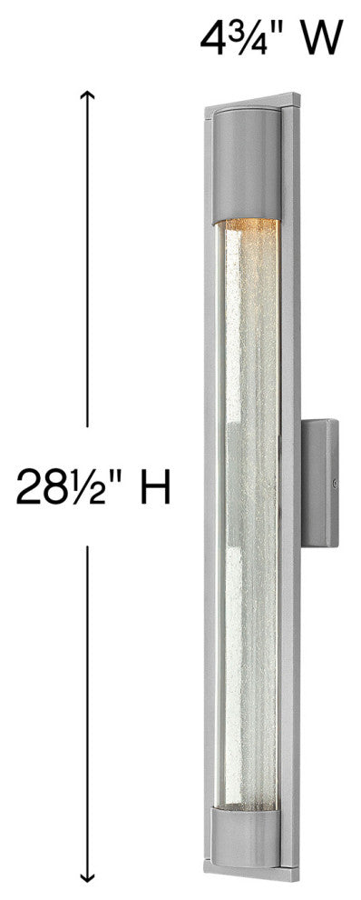 Hinkley Mist Large Wall Mount Lantern, Titanium