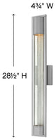 Hinkley Mist Large Wall Mount Lantern, Titanium