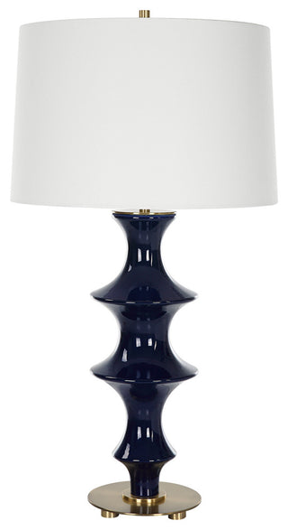 Uttermost 30196 Coil Sculpted Blue Table Lamp