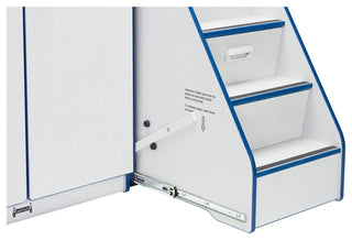 Rainbow Accents Diaper Changer with Stairs - Left - Purple