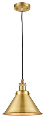 Briarcliff 1 Light Mini Pendant, Satin Gold, Satin Gold