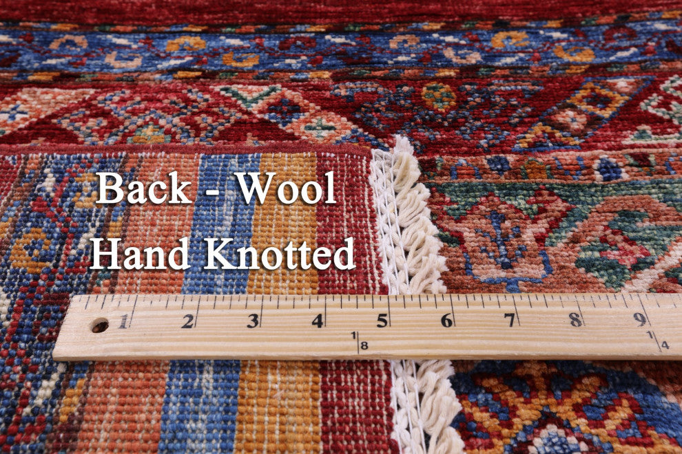 5' 7" X 8' 6" Super Kazak Khorjin Handmade Wool Rug - Q12751