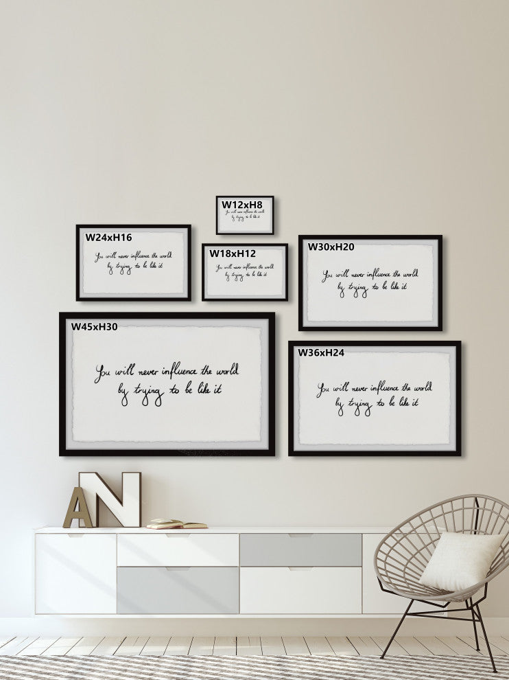 "Influence the World" Framed Painting Print, 45x30