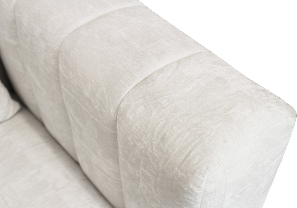 Upton Lounge Chair in Ivory Multi-Weave Fabric with Toss Pillow