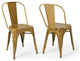 Promenade Bistro Dining Side Chair Set of 2 Gold
