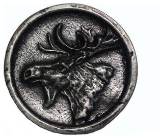 Moose, Round Cabinet Knob, Pewter