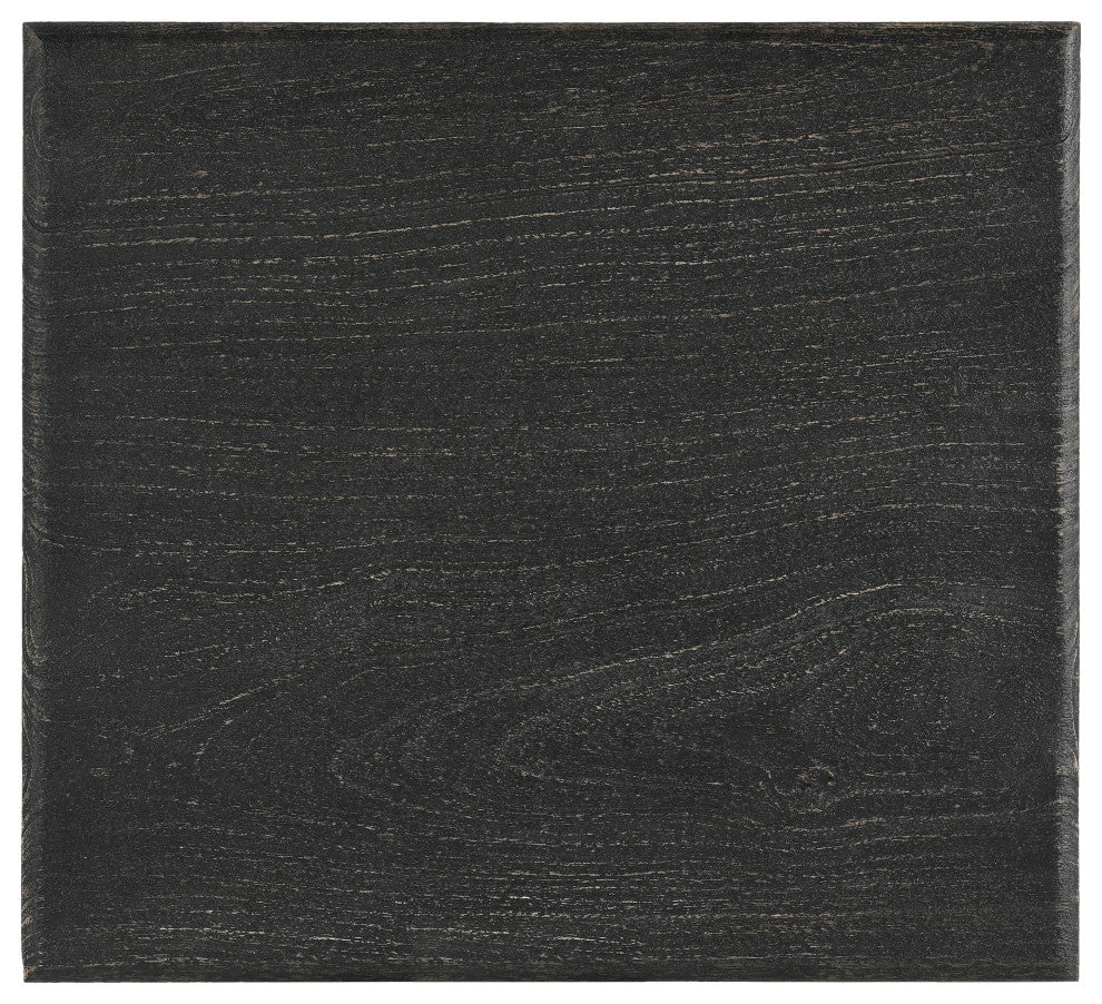 Wiley Carved Edge End Table, Black, Mango Wood