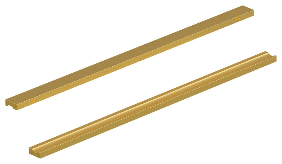 Dowell Series 3064 Handles, 15.75", 13.75" CTC, 3-Pack, Brushed Brass