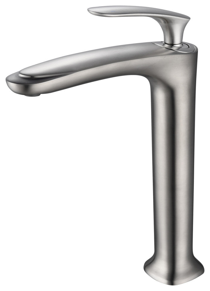 Brianna 11" Single Hole Vessel Sink Filler Bathroom Faucet, Brushed Nickel