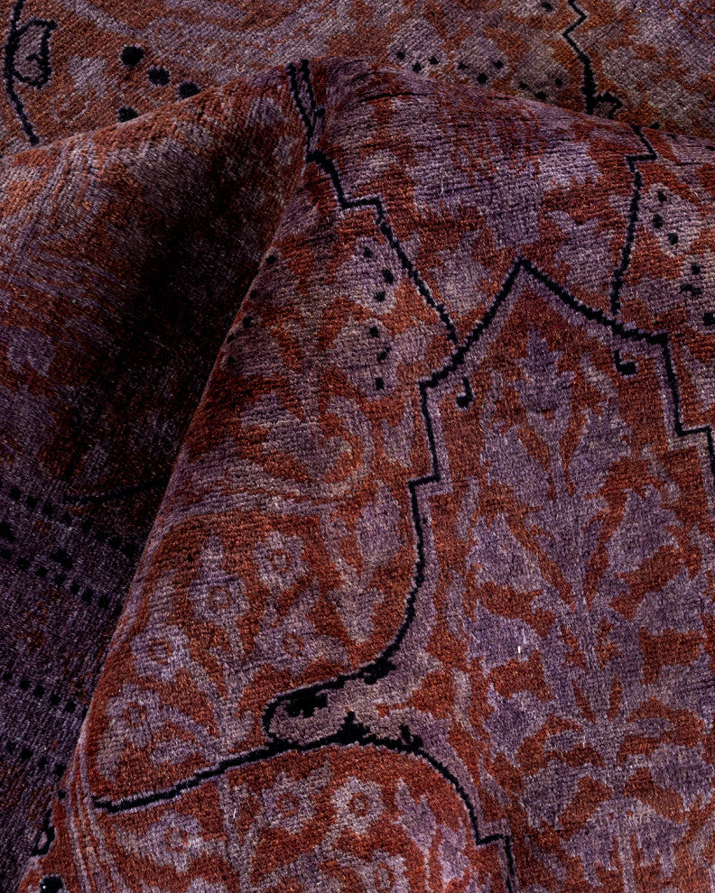 Fine Vibrance, One-of-a-Kind Hand-Knotted Area Rug Purple, 10' 2" x 14' 4"