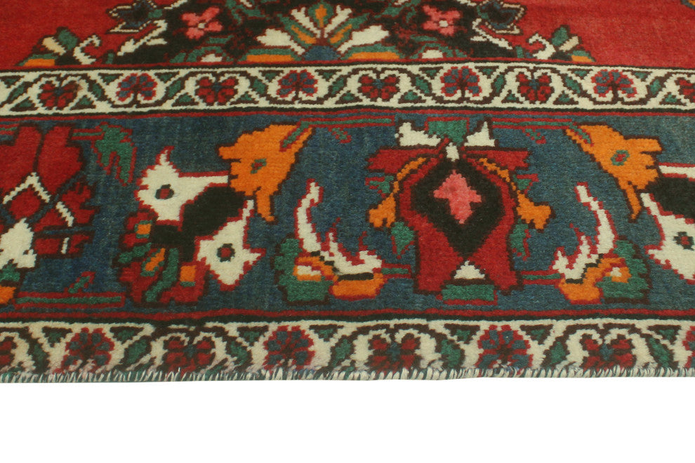 Fine Vintage Distressed Ahtisham Red/Ivory Rug, 6'6 x 9'10