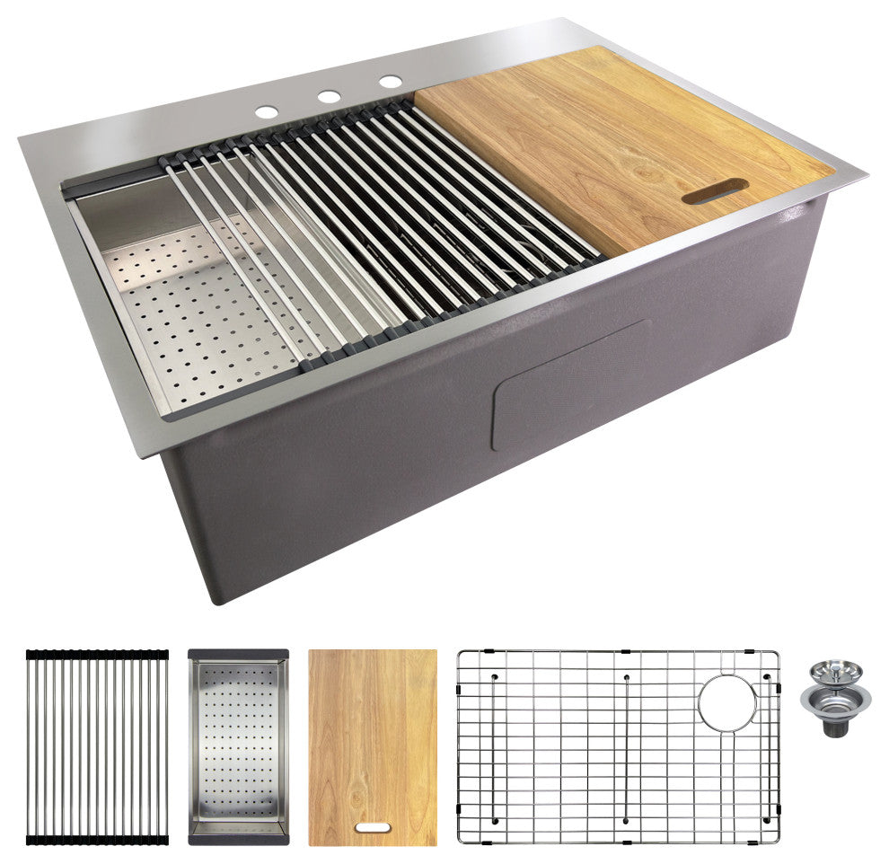 Transolid Kitchen Workstation, 3 Faucet Holes