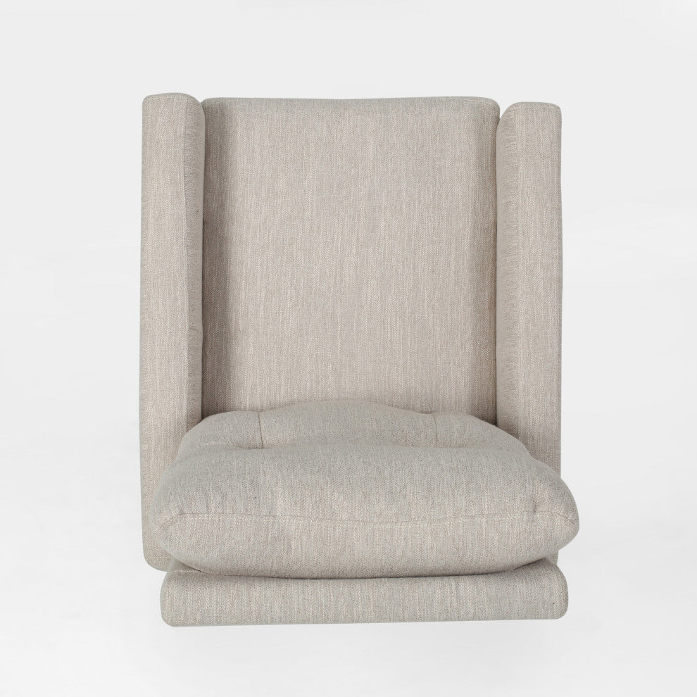 Ishtar Contemporary Glider Swivel Push Back Nursery Recliner, Beige