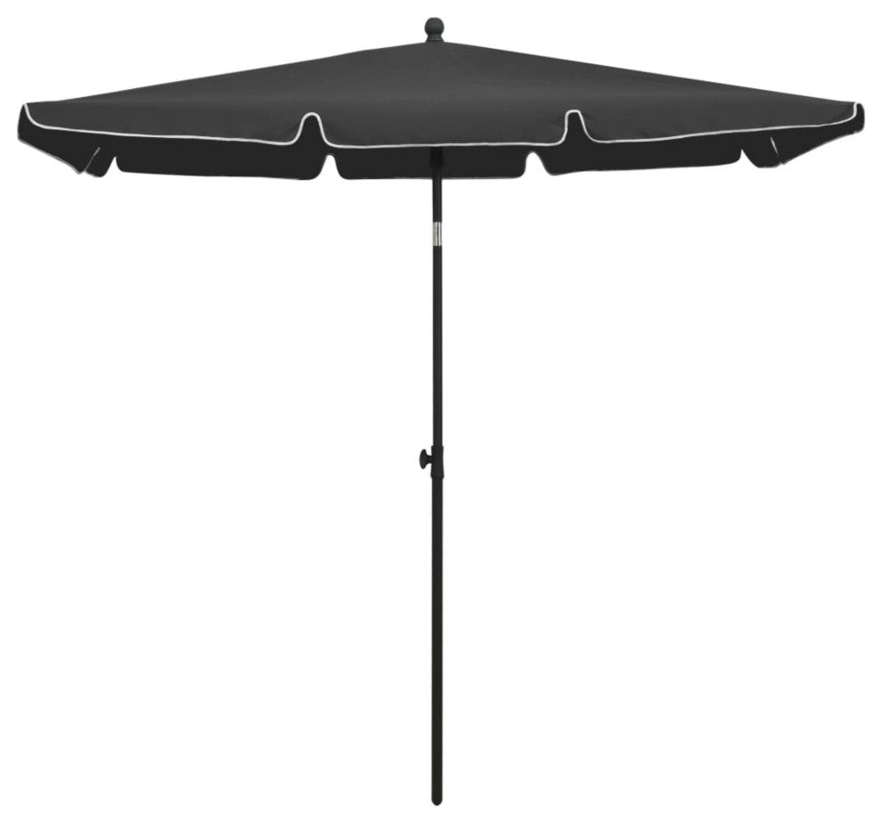 Vidaxl Garden Parasol With Pole 82.7"x55.1" Anthracite