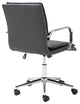 Computer Chair, Faux Vinyl Leather, Steel, Black, Chrome, Home Business Office