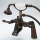 Vintage Classic Deck Mount Tub Faucet With Handshower, Oil Rubbed Bronze Finish