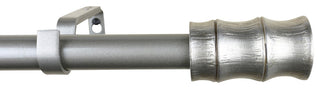 1" Diameter Bamboo Curtain Rod, 48"-84", Pewter