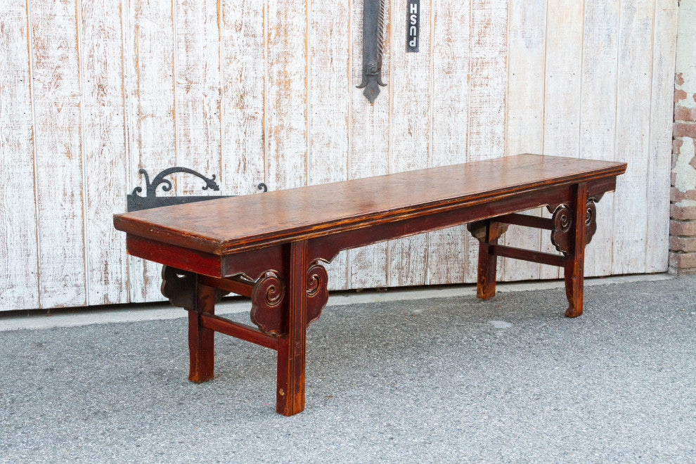 Charming Chinese Elm Ming Style Bench