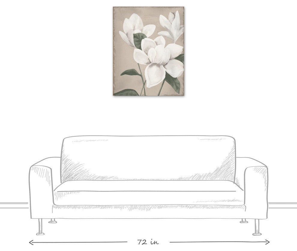 Magnolia Flowers 24"x30" Canvas Wall Art
