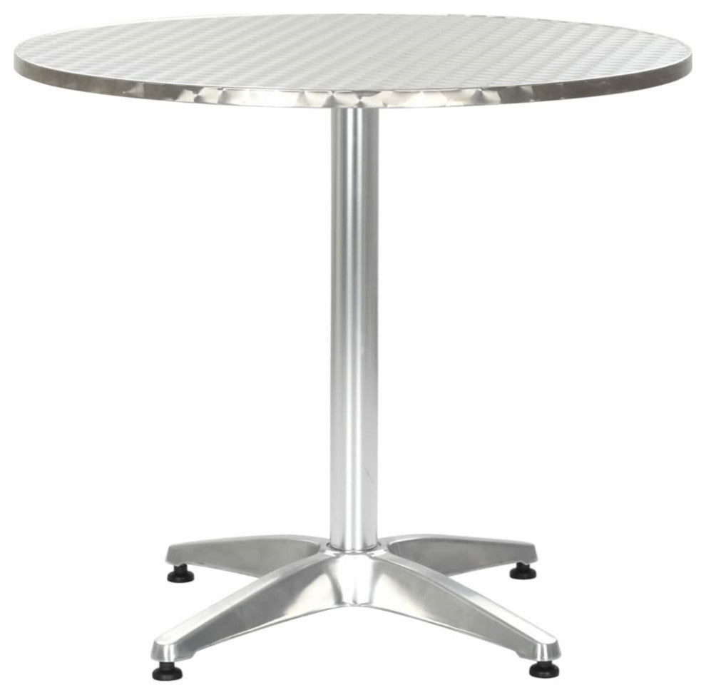 Vidaxl Patio Table Silver 31.5"x27.6" Aluminum