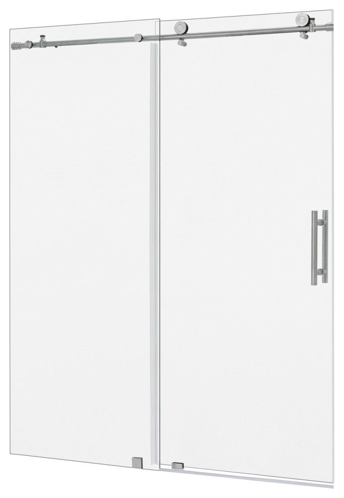 56"“60"Wx76" Frameless Sliding Shower Door With Clear Glass