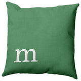 16"x16" Modern Monogram Decorative Throw Pillow, Sage
