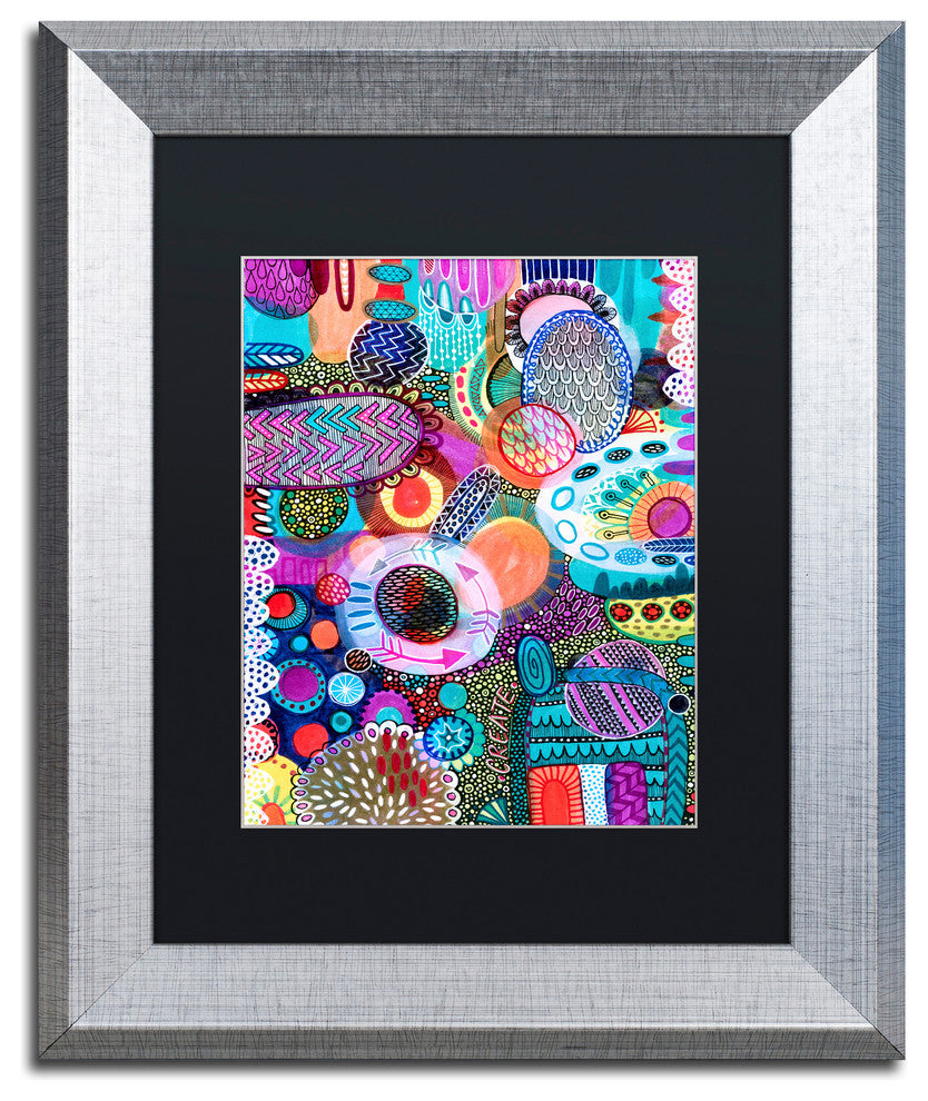 Hello Angel 'Creation' Art, Silver Frame, Black Mat, 14x11