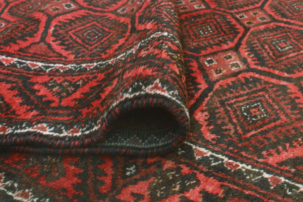 Fine Vintage Distressed Afshin Rust/Charcoal Rug, 3'6x5'10