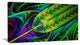 Green Stained Glass Texture, Oversized Abstract Canvas Art Print, 60x28