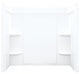 Sterling Ensemble Right-Hand Drain Bathtub Shower Kit 72"x40"x48", White