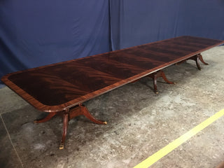 Large Mahogany 20' Banquet Dining Table by Leighton Hall