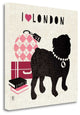 "London Pooch" By Studio Mousseau, Giclee Print on Gallery Wrap Canvas