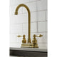 Kingston Brass KB497ALSB 4" Bar Faucet, Brushed Brass