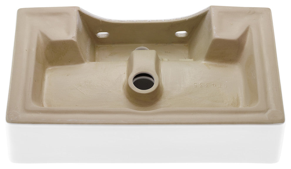 Claire Ceramic Wall Hung Sink, Glossy White