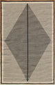 Elyza Handwoven Contemporary Rug, Beige/Black, Rectangular 5'x7'6
